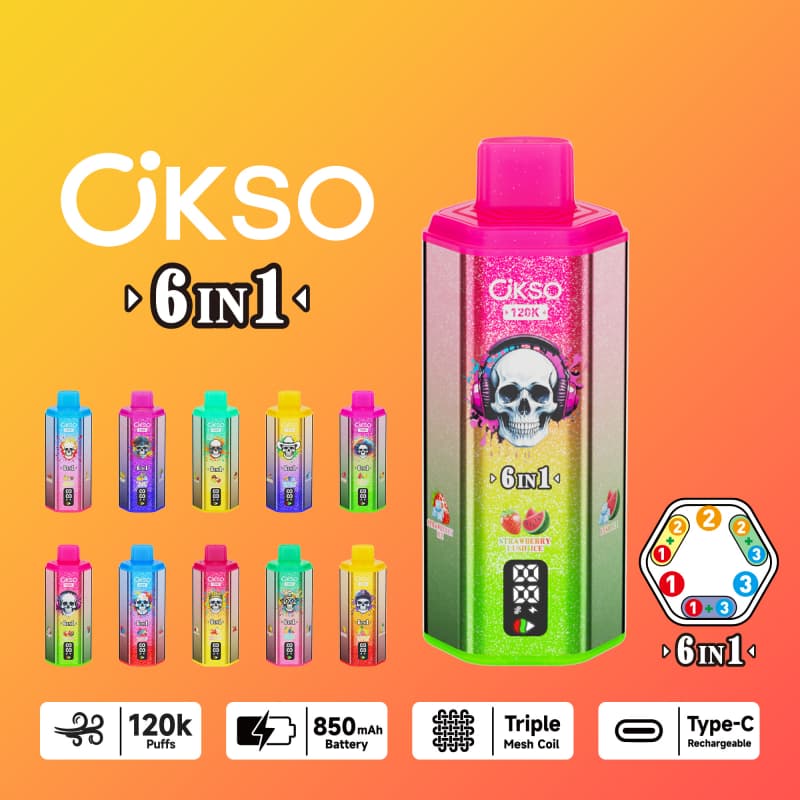 Okso 120k Puffs 6 en 1